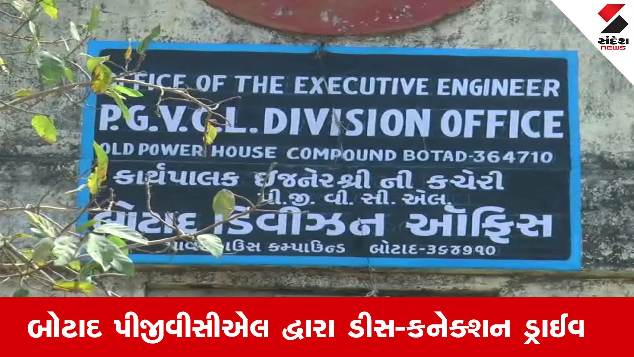 Botad News : બોટાદ PGVCL દ્વારા 24 માર્ચના રોજ 'મેગા ડીસ-કનેક્શન ડ્રાઈવ’કરાશે 