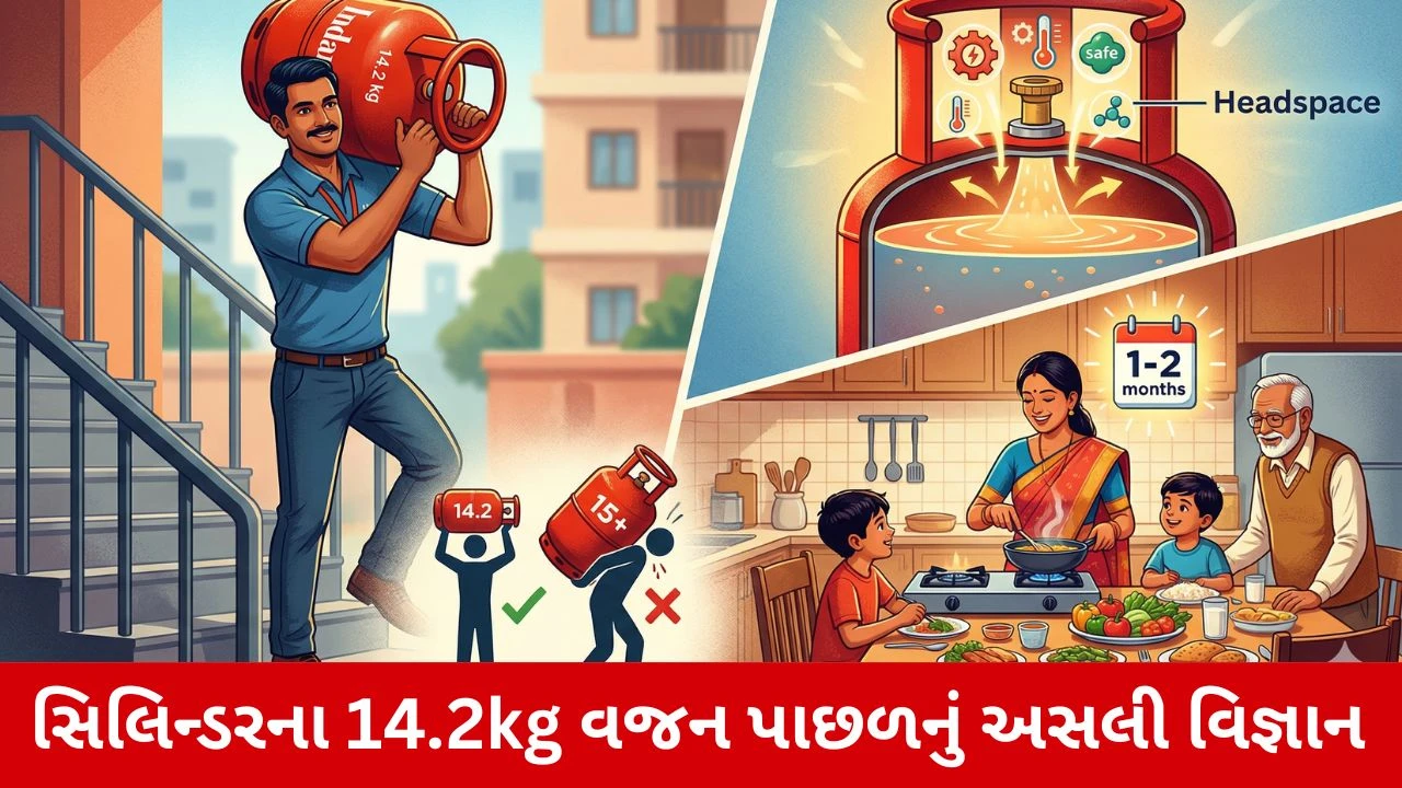 LPG Gas Cylinder Weight: ગેસ સિલિન્ડર 14.2 કિલોનો જ કેમ હોય છે? જાણો તેની પાછળનું રસપ્રદ કારણ અને વિજ્ઞાન 