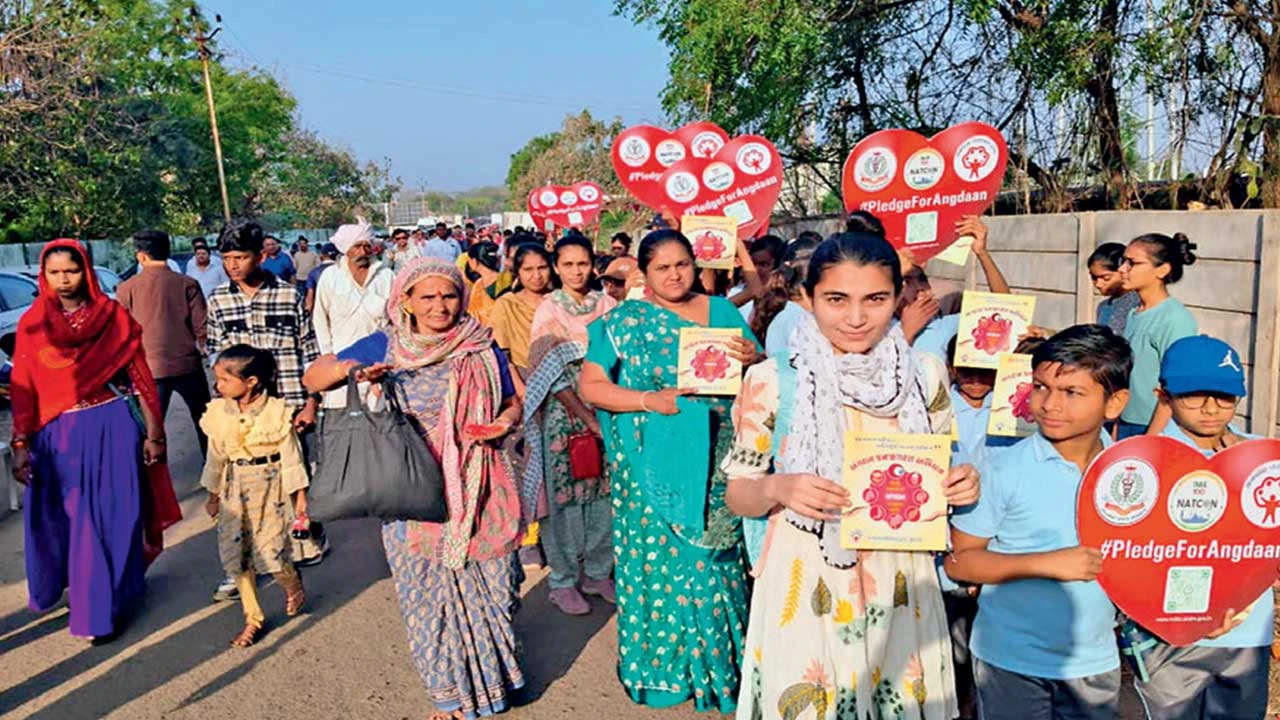 Chotila: ચોટીલા પરિક્રમામાં 700 પદયાત્રિકોની અંગદાનની પ્રતિજ્ઞા 