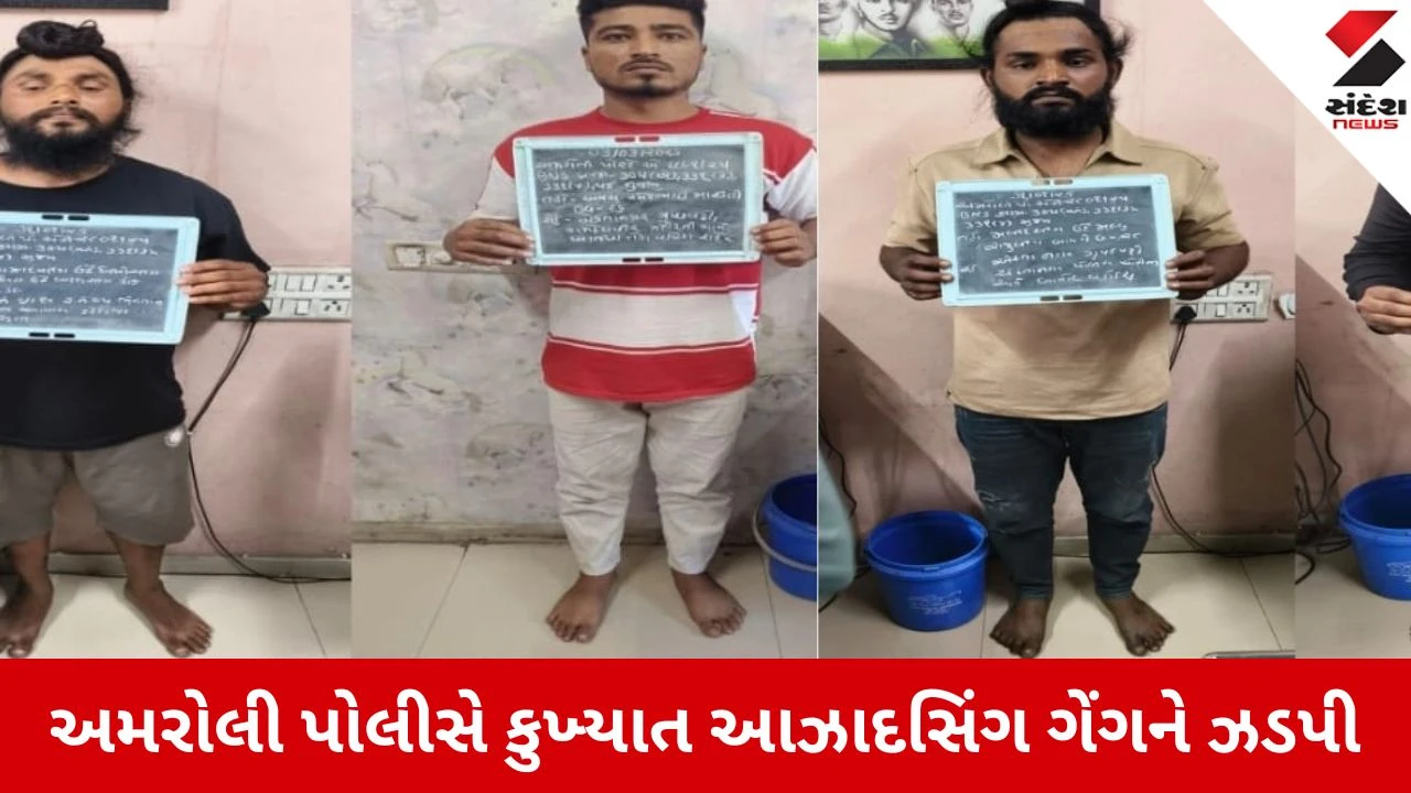 સુરત અમરોલી પોલીસે આઝાદસિંગ ગેંગને પકડી, 39 ગુનામાં સંડોવાયેલી ટોળકી પર GUJCTOC હેઠળ કાર્યવાહી.