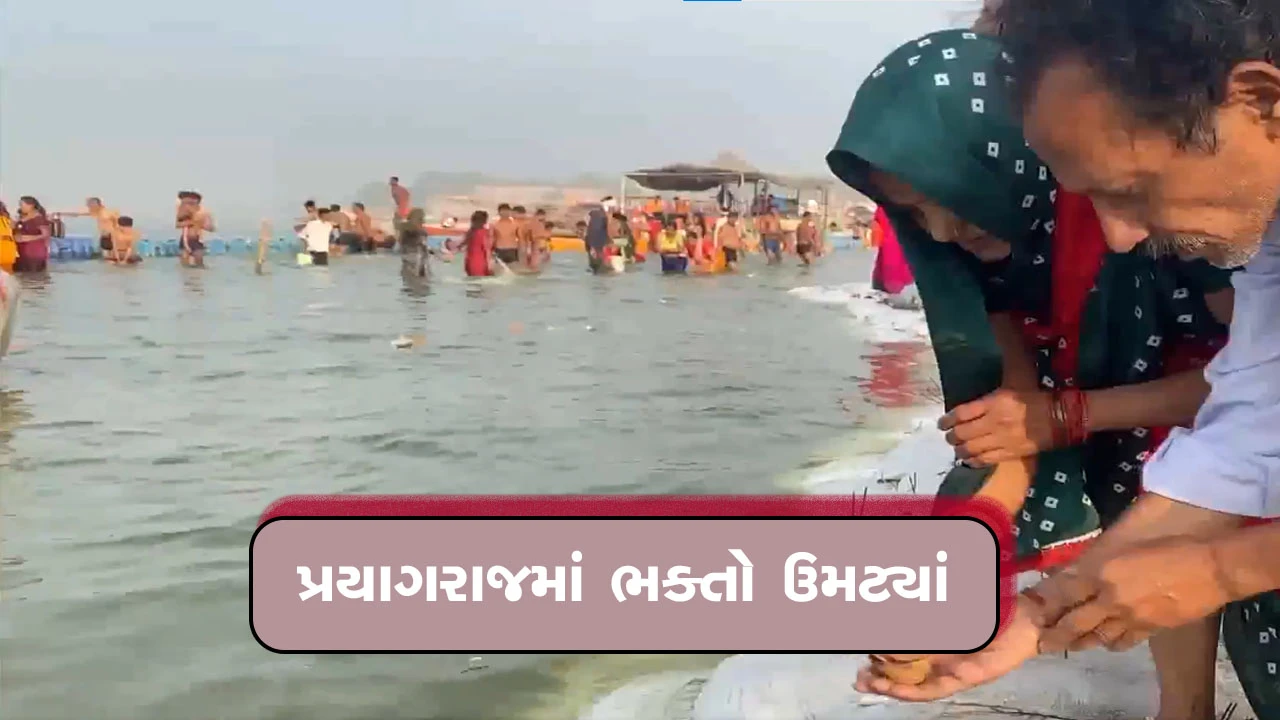 પ્રયાગરાજમાં નવરાત્રિ: ભક્તોની ભીડ, પવિત્ર ઘાટે સ્નાન અને પૂજા અર્ચના કરતા શ્રદ્ધાળુઓ.