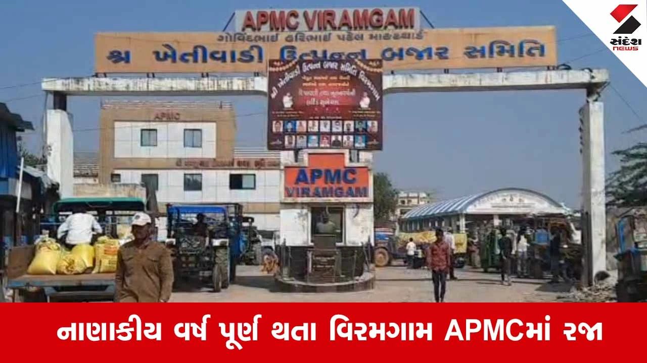 Viramgam APMCમાં સતત 4 દિવસ સુધી હરાજીનું કામકાજ બંધ રહેશે, વર્ષાંતના હિસાબોને લીધે લેવાયો નિર્ણય 