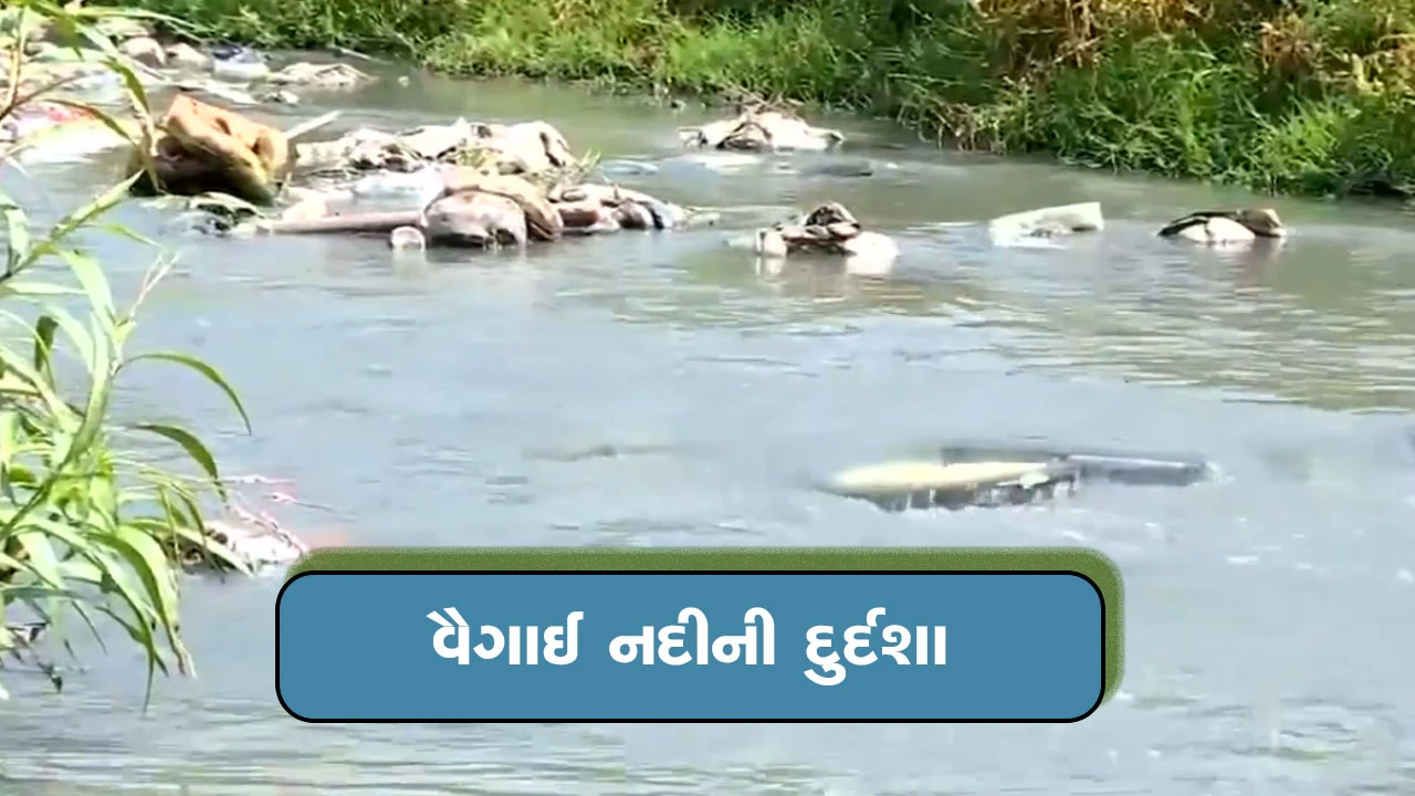 તમિલનાડુના મદુરાઇ શહેરમાં Vaigai નદીની ભયંકર સ્થિતિ.