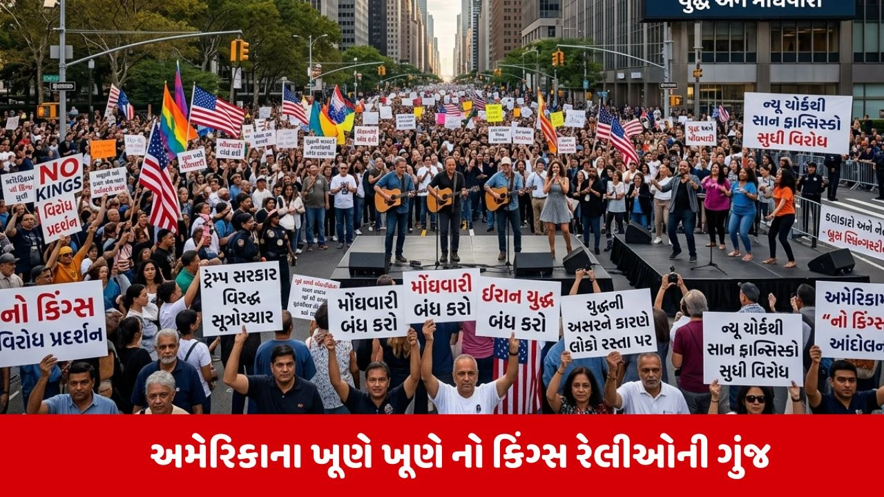 અમેરિકામાં 'No Kings' વિરોધમાં હજારો લોકો, Trump Govt વિરુદ્ધ સૂત્રોચ્ચાર.