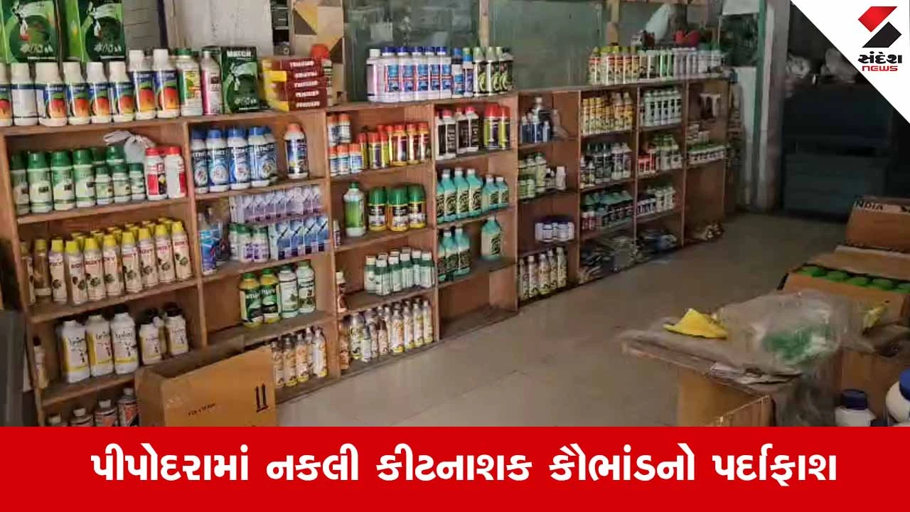 Suratના પીપોદરામાં રજિસ્ટ્રેશન વગર ઝેરી દવા બનાવતી ફેક્ટરી પર પોલીસ અને ખેતીવાડી વિભાગના દરોડા