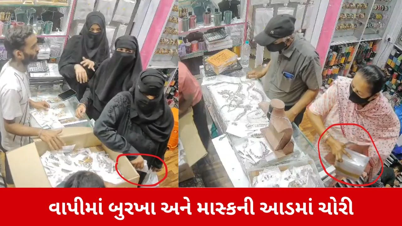 Valsad News: વાપીમાં બુરખા અને માસ્કની આડમાં લૂંટ, કટલેરીની દુકાનમાં મહિલા તસ્કરોએ કર્યો હાથફેરો 