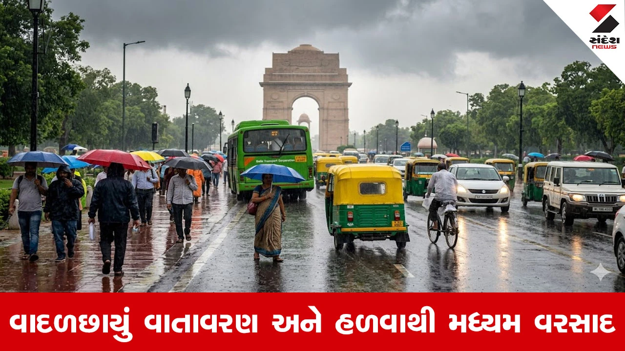 દિલ્હીમાં હળવો વરસાદ અને આગામી 7 દિવસ સુધી આવું વાતાવરણ રહેશે.