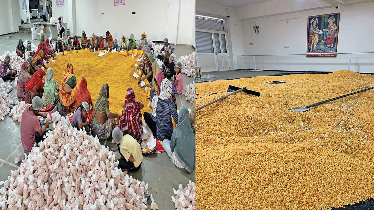 Dabhoda: ડભોડીયા મંદિરે 3100 કિલો બુંદી, 1111 કિલો ચિક્કીનો પ્રસાદ બનશે 