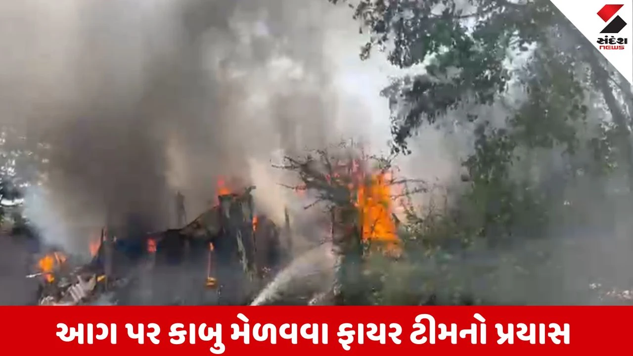 Navsari : દશેરા ટેકરીમાં ભીષણ આગ, 5 થી વધુ મકાનો બળીને ખાખ થતા અફરાતફરી