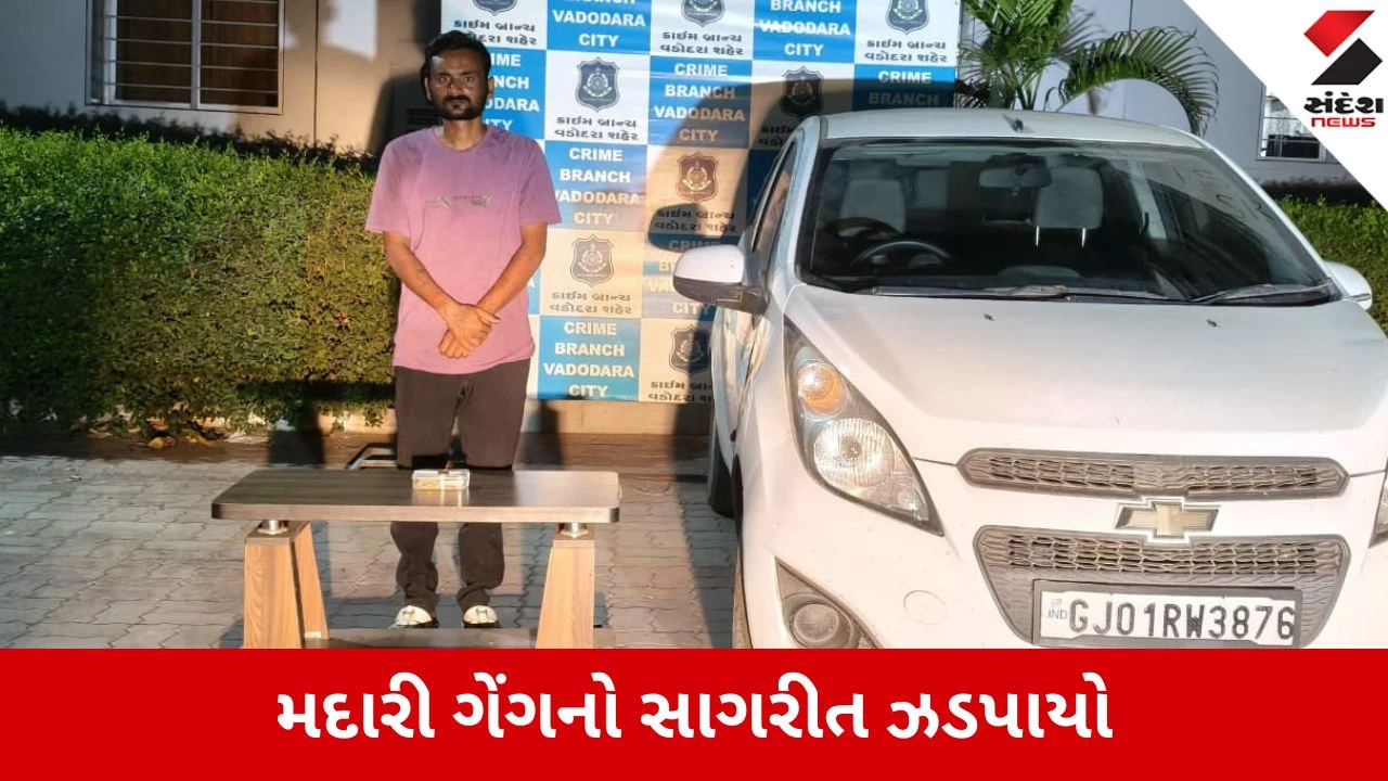 Vadodara: અટલાદરામાં વૃદ્ધને લૂંટનાર મદારી ગેંગનો સાગરીત ઝડપાયો, DCB પોલીસે સોનાની ચેન રિકવર કરી 