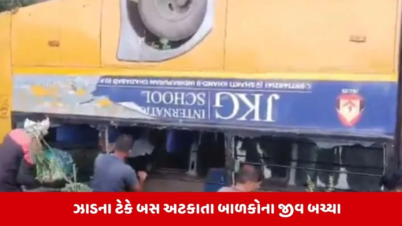 Meerut School Bus Accident: 48 બાળકોથી ભરેલી બસ પલટી, બાળકોને સામાન્ય ઈજા થઈ.
