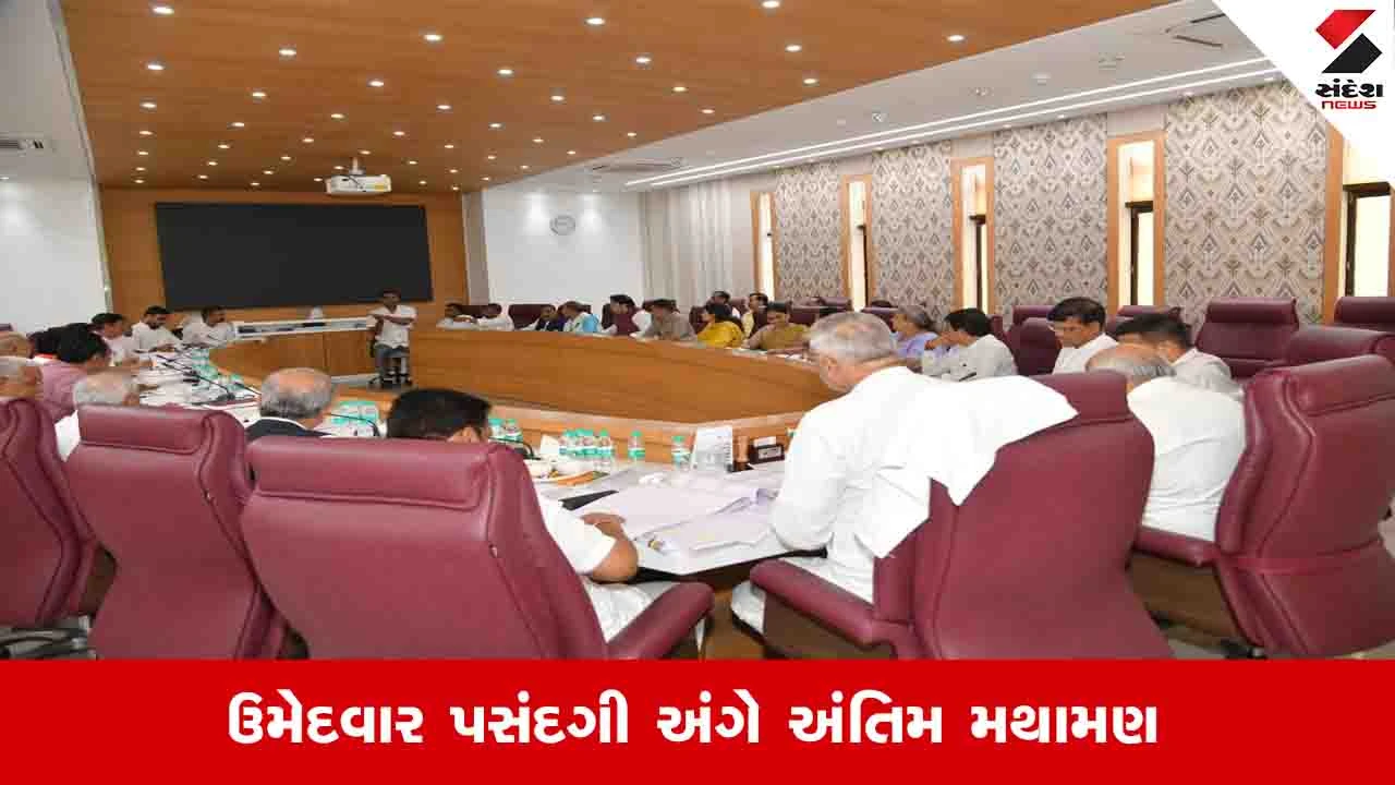 Gujarat News: ભાજપ ચૂંટણી સમિતિની બેઠક લંબાઈ, આવતીકાલે ઉમેદવારોના નામ જાહેર થવાની સંભાવના