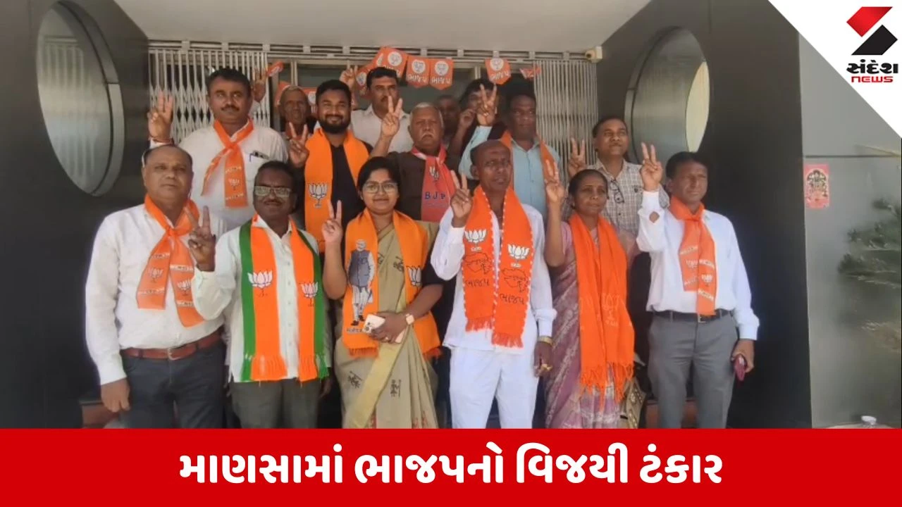 Gujarat Local Body Election 2026: માણસા ભાજપનો દબદબો, 3 જિલ્લા પંચાયત અને 5 તાલુકા પંચાયત બેઠકો બિનહરીફ 