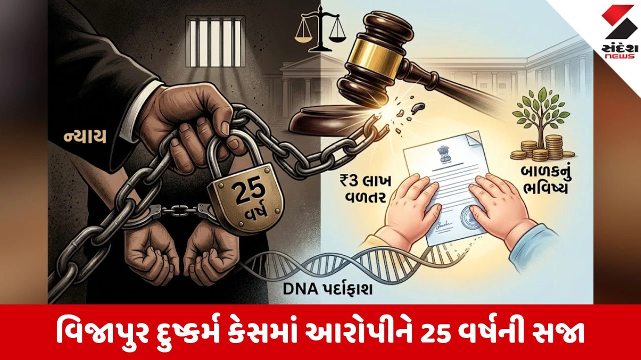 Mahesana News: વિજાપુર દુષ્કર્મ કેસમાં ઐતિહાસિક ચુકાદો, DNA રિપોર્ટના આધારે પાપી પિતાને 25 વર્ષની કેદ