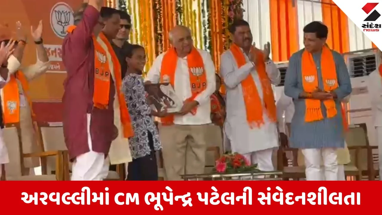 Aravalli: સભામાં બાળકીએ વ્યક્ત કરી CM ના સન્માનની ઈચ્છા, મુખ્યમંત્રીએ દીકરીને સ્ટેજ પર તેડાવી જીત્યું દિલ