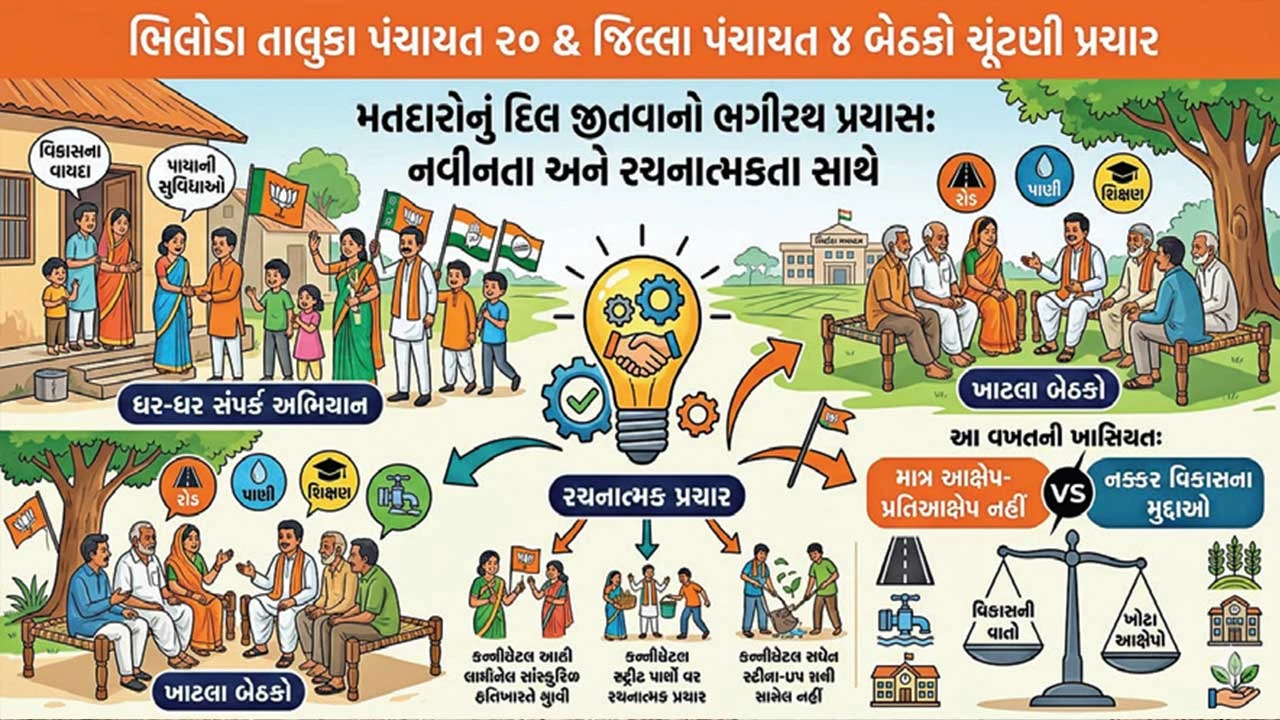 ભિલોડાની ચૂંટણી: વિકાસના વાયદા અને જાગૃત્ત મતદારો; હવે કોણ બાજી મારશે? ચૂંટણી જંગ રસપ્રદ બન્યો.