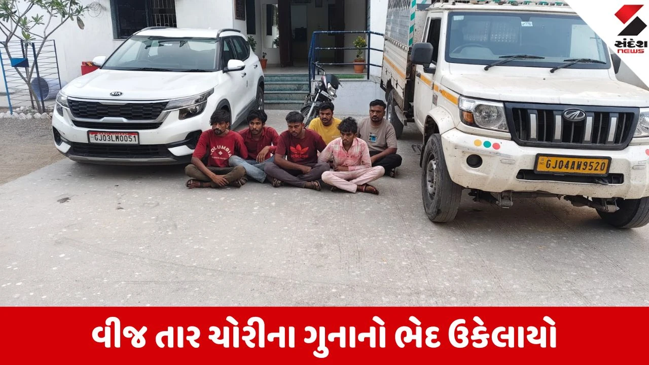 રાજકોટ વીજ તાર ચોરીના ગુનાનો ભેદ ઉકેલાયો, LCBએ 15.27 લાખનો મુદ્દામાલ જપ્ત