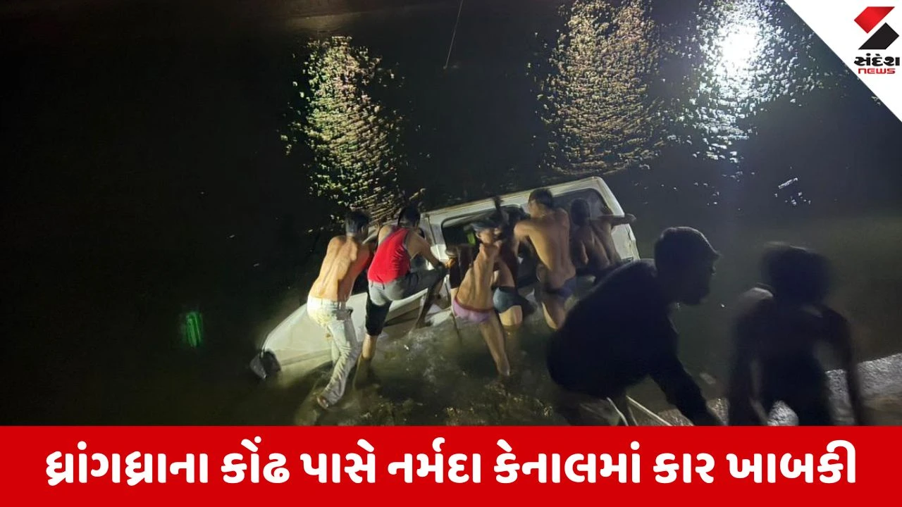 સુરેન્દ્રનગરની કેનાલમાં કાર ખાબકતા મહિલાનું મોત