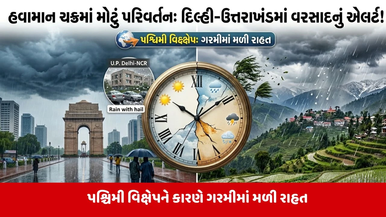 દિલ્હી-ઉત્તરાખંડમાં વરસાદનું એલર્ટ: ઉનાળામાં ચોમાસા જેવો માહોલ.