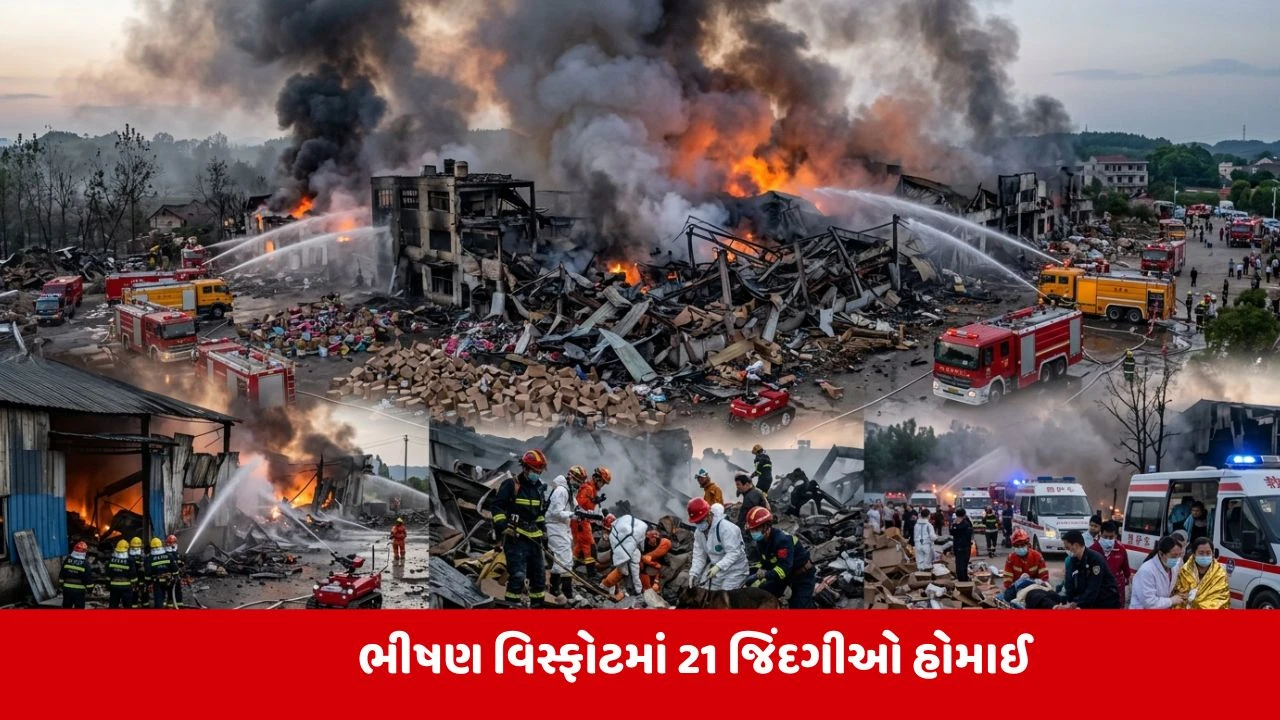 ચીનમાં ફટાકડા ફેક્ટરીમાં આગ, ૨૧ના મોત