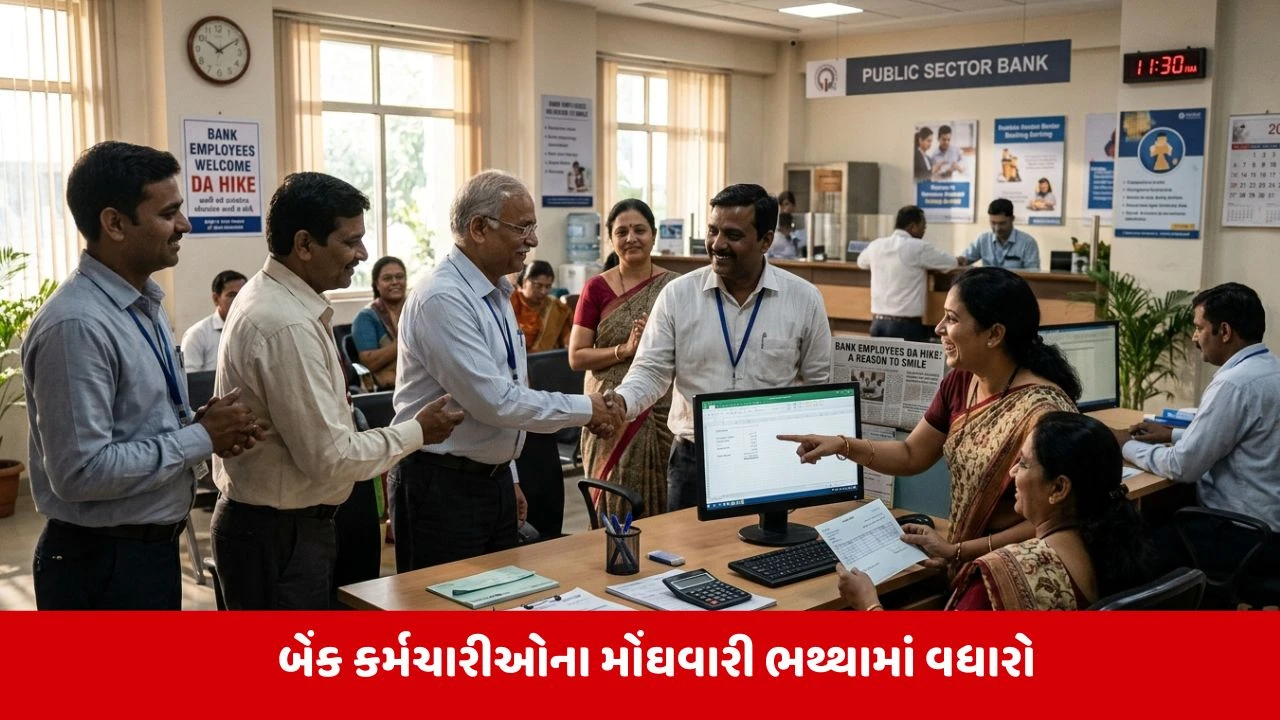 DA Hike: બેંક કર્મચારીઓના પગારમાં મોંઘવારી ભથ્થાનો વધારો.