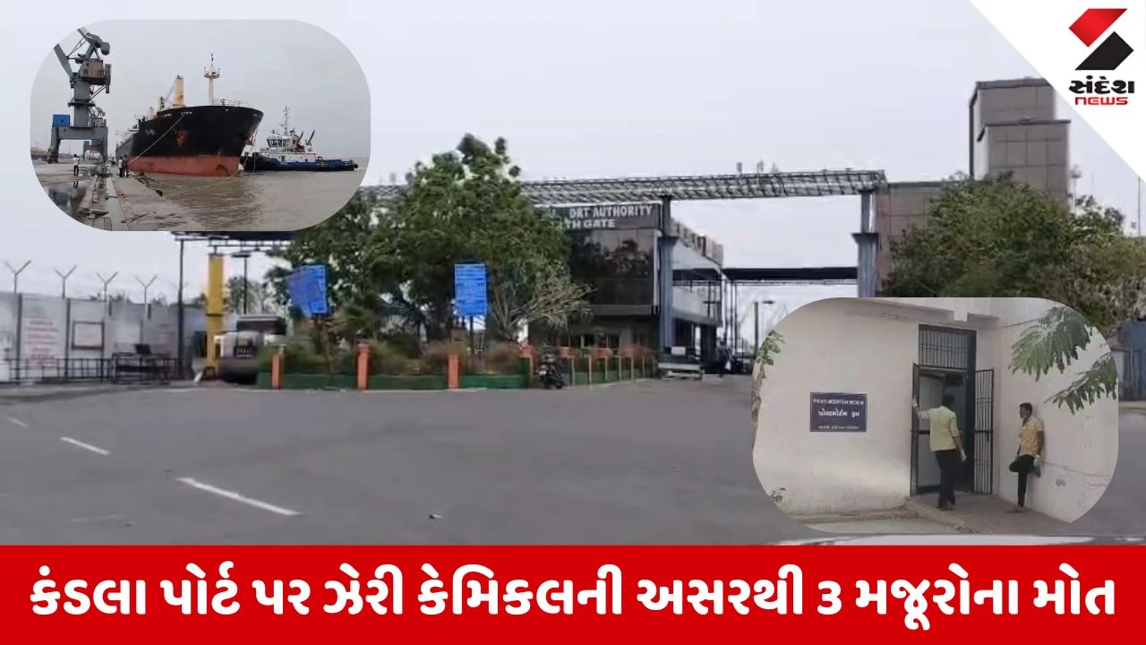 Kutch News: કંડલા પોર્ટની જેટી પર કાળમુખી દુર્ઘટના, લાકડાના જહાજમાં ઝેરી ગેસની અસરથી 3 શ્રમિકોના મોત