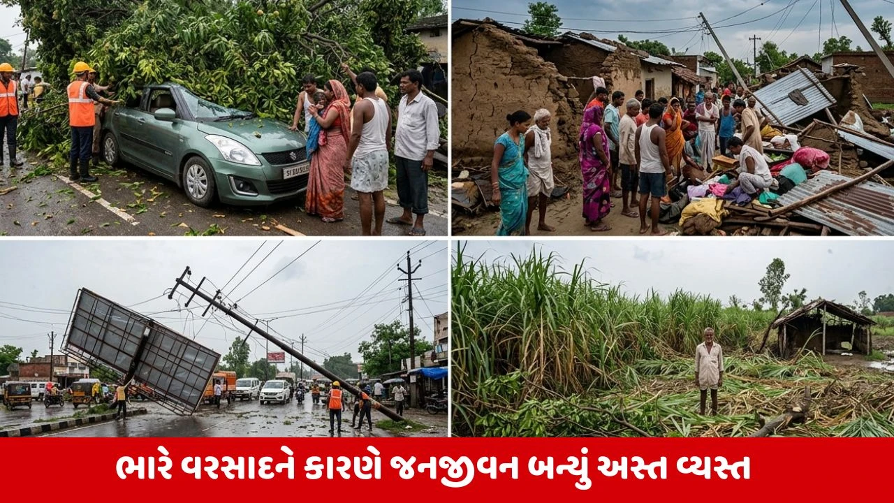ઉત્તર પ્રદેશમાં વાવાઝોડાથી 74 મોત, વિનાશક પવન.