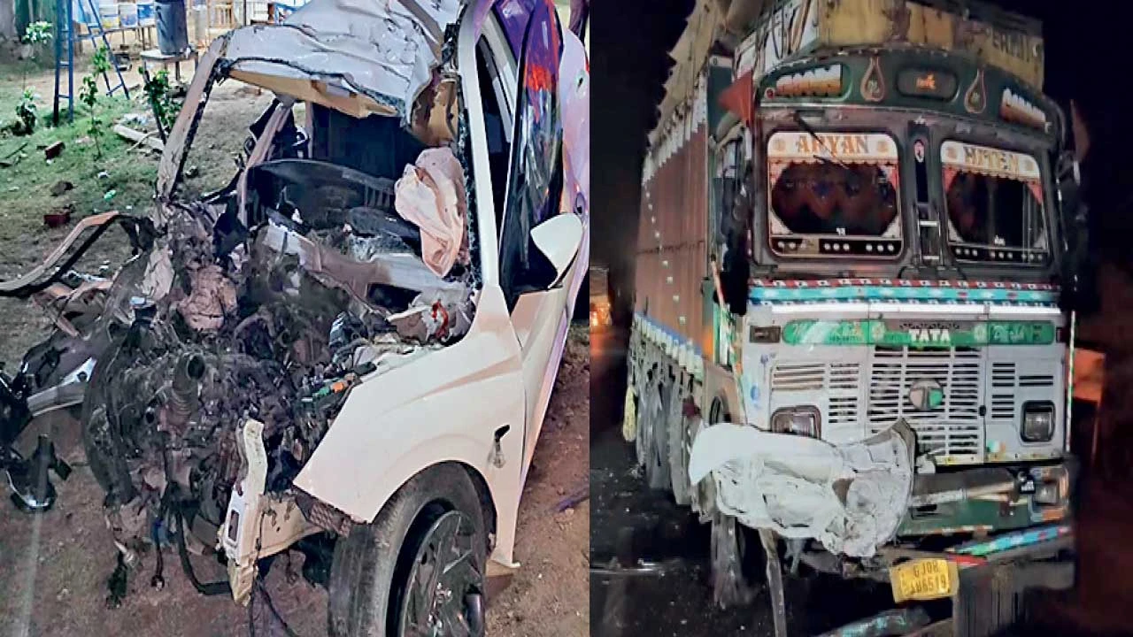 પાટણ: હારીજ હાઇવે પર કાર-ટ્રક અકસ્માતમાં હિમાચલના યુવકનું મોત.