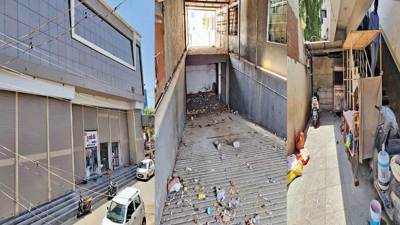 ડીસામાં 90 % શોપિંગ સેન્ટરમાં પાર્કિંગ ગાયબ 