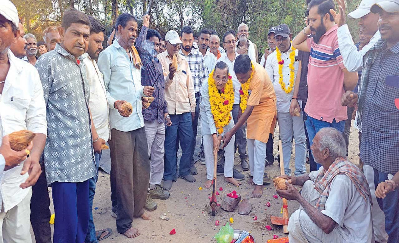 Chhotaudepur: નસવાડીના ભગવાનપુરા-ચુનાખાન રોડ પર સ્લેબ ડ્રેઇનનું ખાતમુહૂર્ત