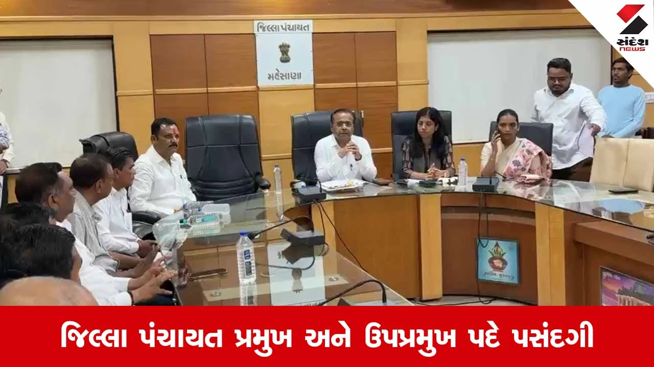 Mehsana જિલ્લા પંચાયતમાં નવી ટીમની રચના, તમામ હોદ્દેદારો બિનહરીફ નિમાયા