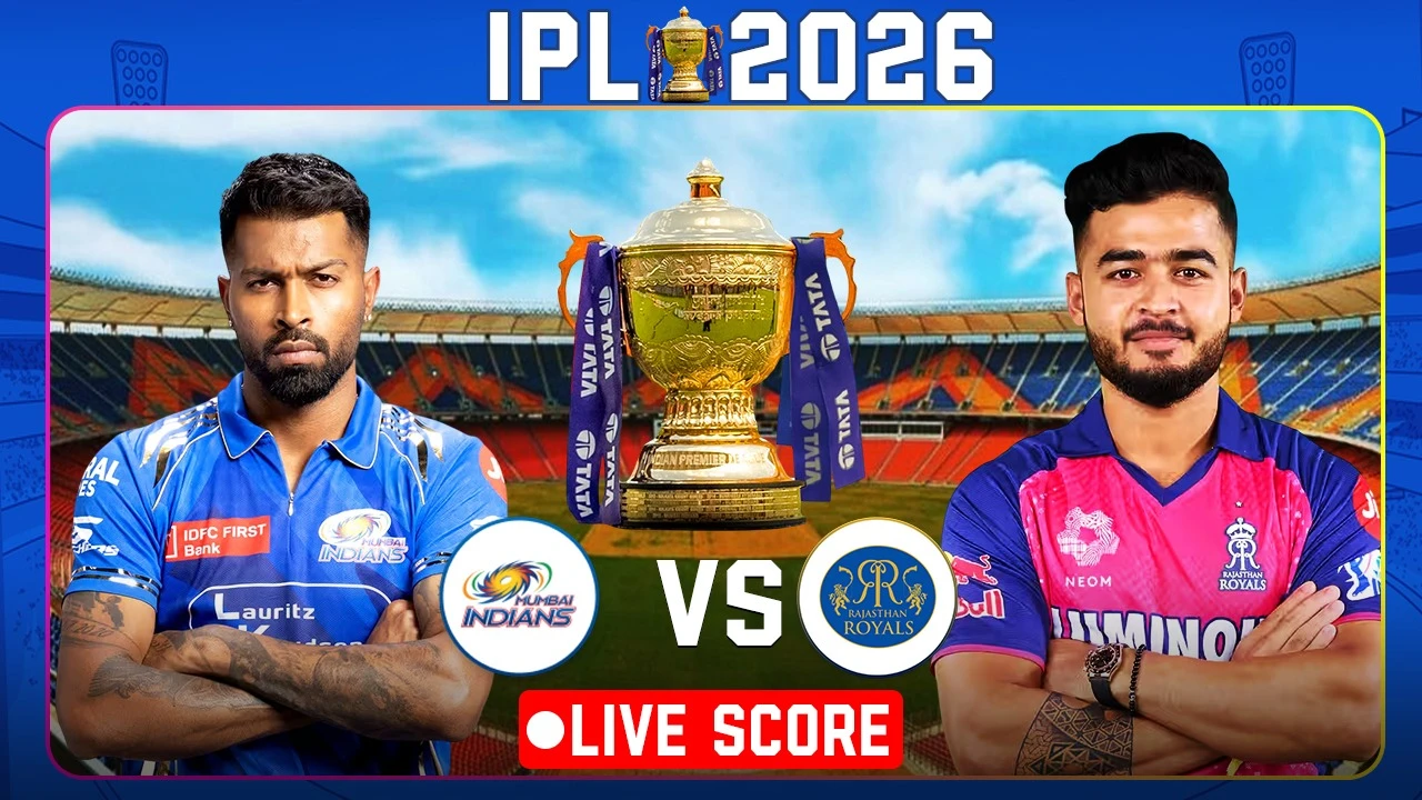 MI vs RR Live : મુંબઈ ઈન્ડિયન્સે 7મી વિકેટ ગુમાવી, હાર્દિક આઉટ