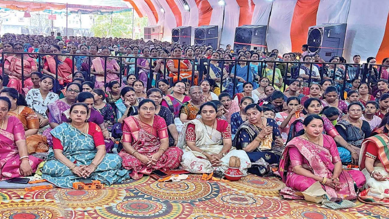 નાન સલાઈ ગામે પાટીદાર સમાજ દ્વારા શ્રીમદ્ ભાગવત કથાનું આયોજન