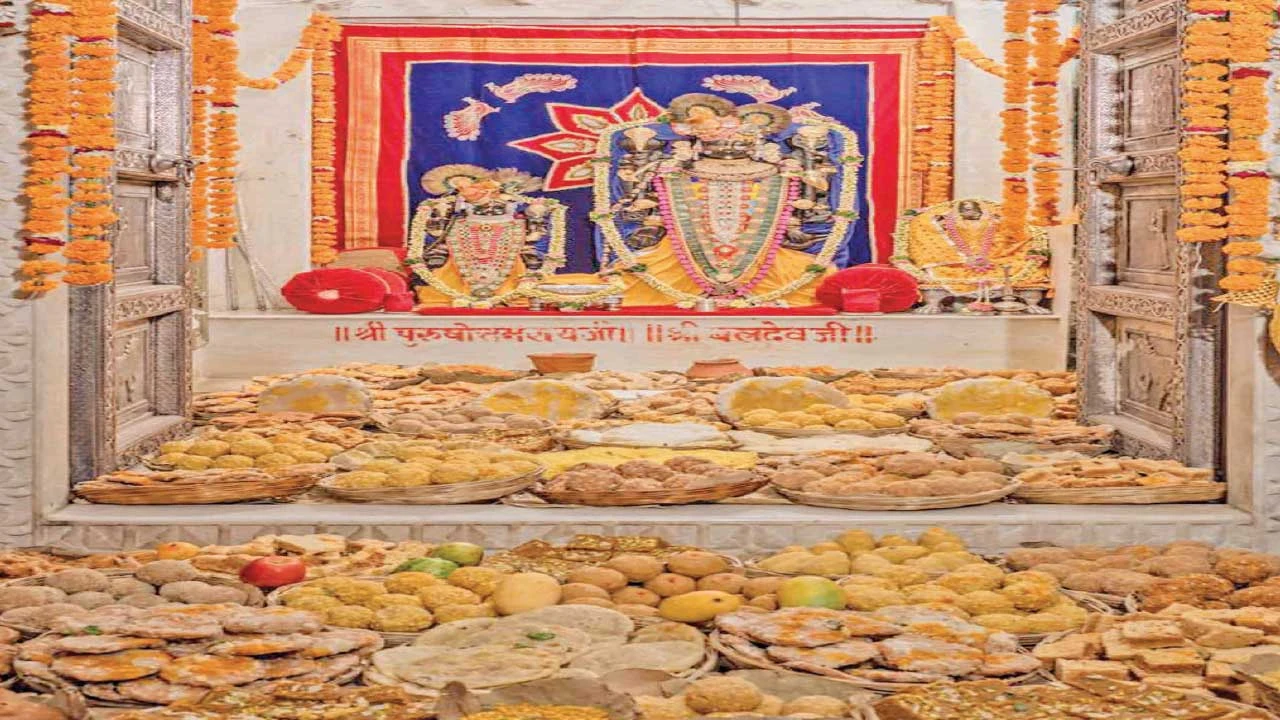 જૂનાગઢમાં દામોદરકુંડ રાધાદામોદરજી મંદિરે ભવ્ય છપ્પન ભોગ મનોરથ ઉત્સવ ઉજવાયો