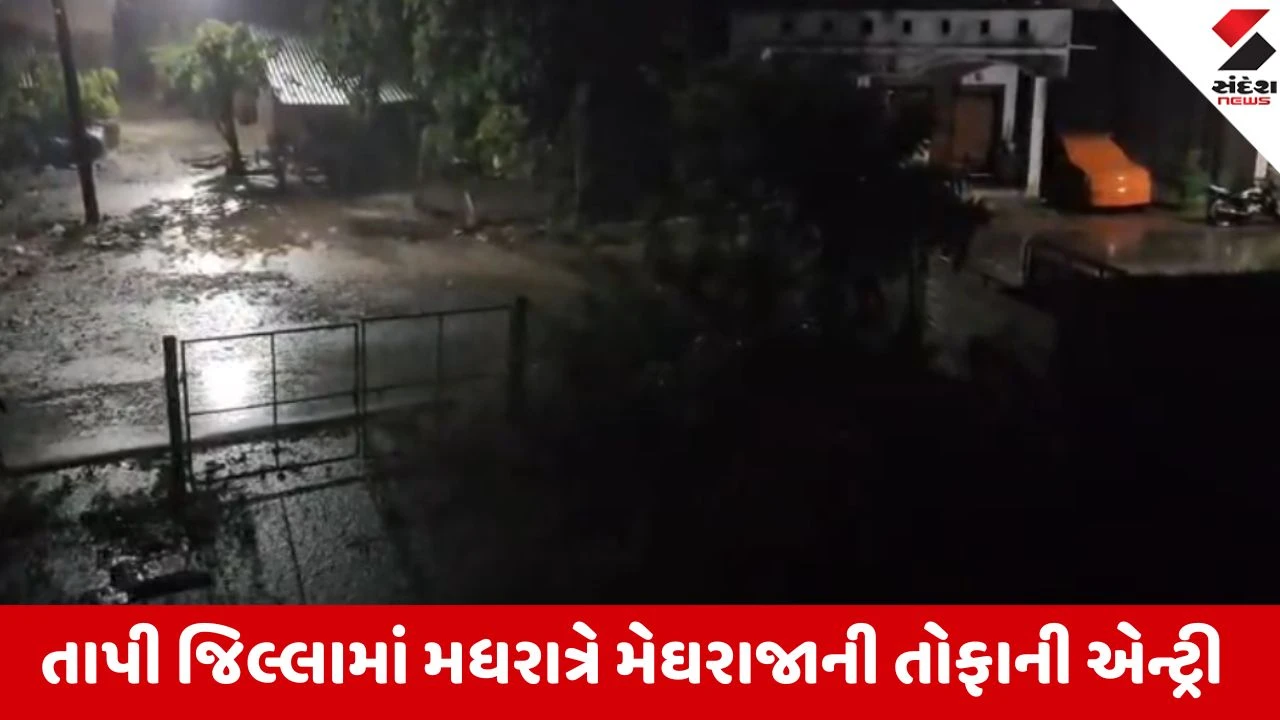તાપી જિલ્લાના વાલોડ તાલુકામાં સૌથી વધુ ૧.૫ ઇંચ વરસાદ
