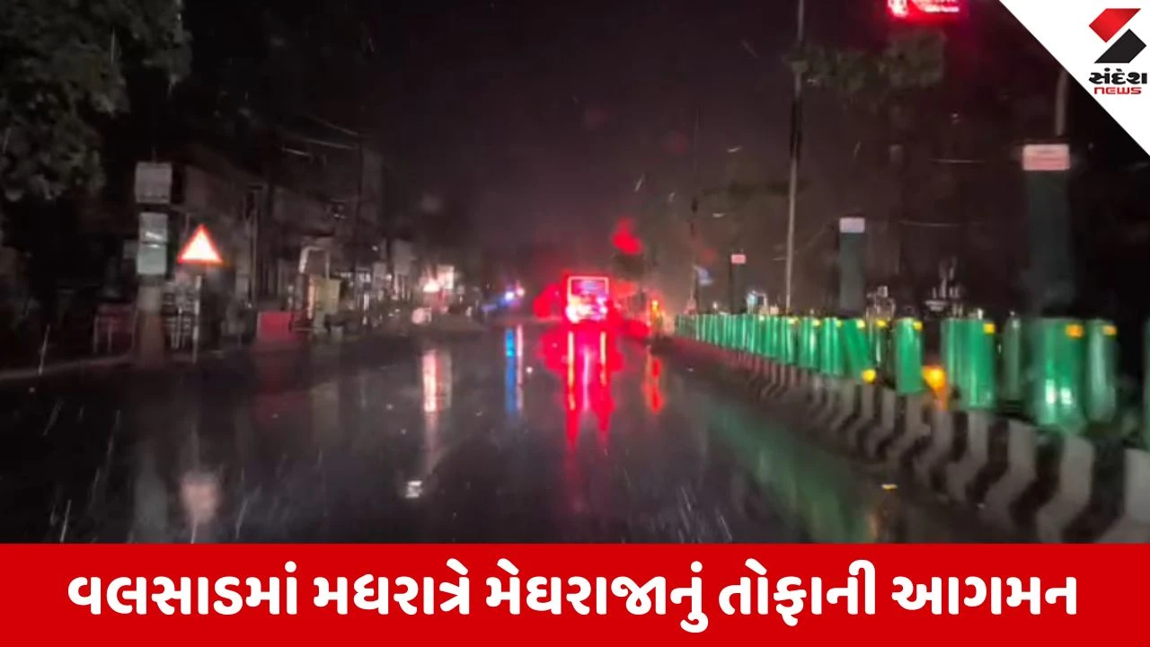 વલસાડમાં તેજ પવન સાથે વરસાદ