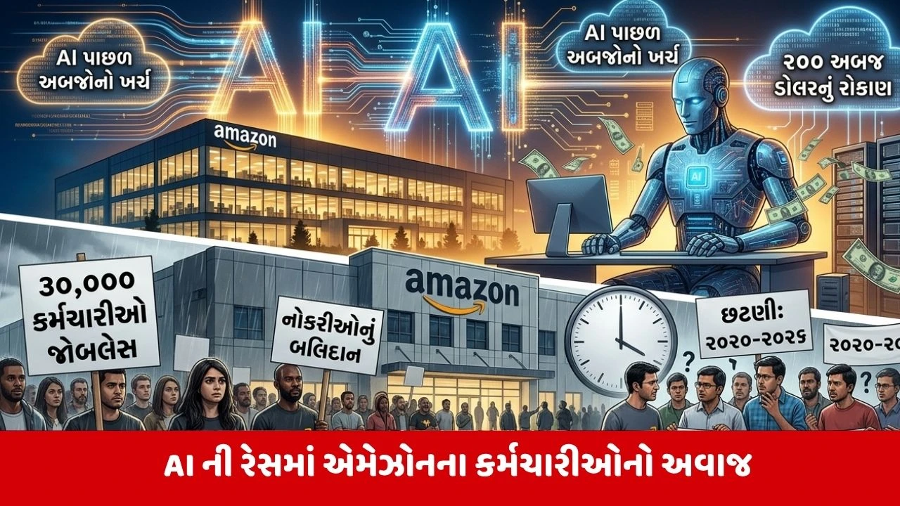 Amazon માં ૩૦,૦૦૦ કર્મચારીઓની છટણી, AI પાછળ અબજો ડોલરનો ખર્ચ
