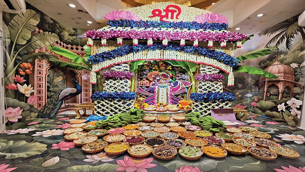 પુરુષોત્તમ માસ નિમિત્તે સાળંગપુર હનુમાનજીને કલાત્મક શણગાર અને છપ્પન ભોગ અન્નકૂટ ધરાવાયો