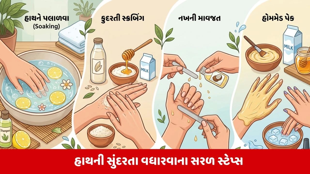 Manicure At Home:પાર્લર જવાનો ખર્ચ બચાવો, ઘરેલુ વસ્તુઓથી મેળવો સુંદર અને ચમકદાર હાથ!