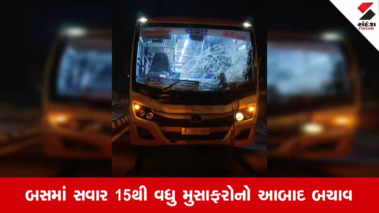 Aravalliના નવલપુર પાસે એસટી બસ સાથે ઊંટની ભયાનક ટક્કર! અકસ્માતમાં પશુનું કમકમાટીભર્યું મોત