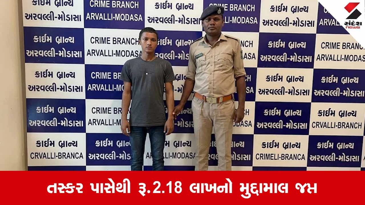 Aravalli એલસીબીને મળી મોટી સફળતા: રાજ્યભરમાં 49 ગુના આચરનાર રીઢો તસ્કર ઝડપાયો