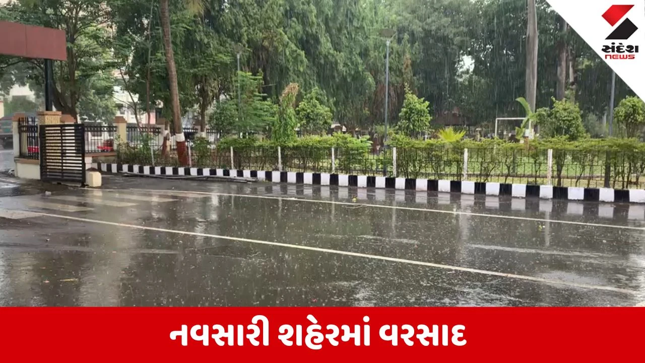 Navsari News: અસહ્ય ગરમી વચ્ચે શહેરમાં વરસાદી ઝાપટું, વાતાવરણમાં પ્રસરી ઠંડક