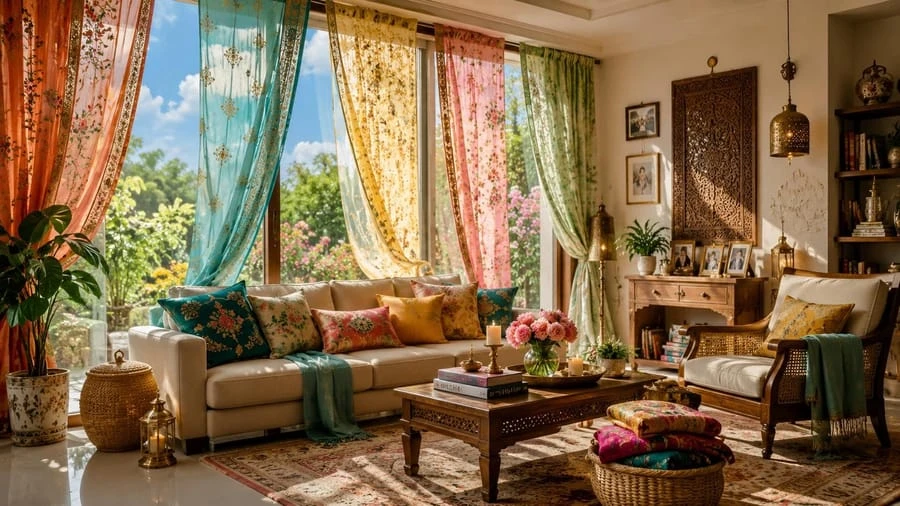 જૂની સાડીઓથી સજાવો ઘર