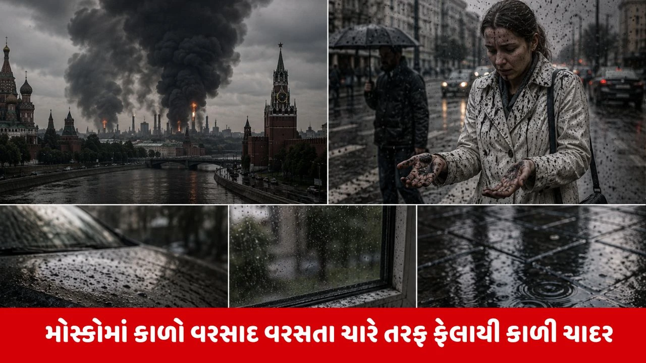 મોસ્કોમાં રહસ્યમય 'બ્લેક રેઈન'!