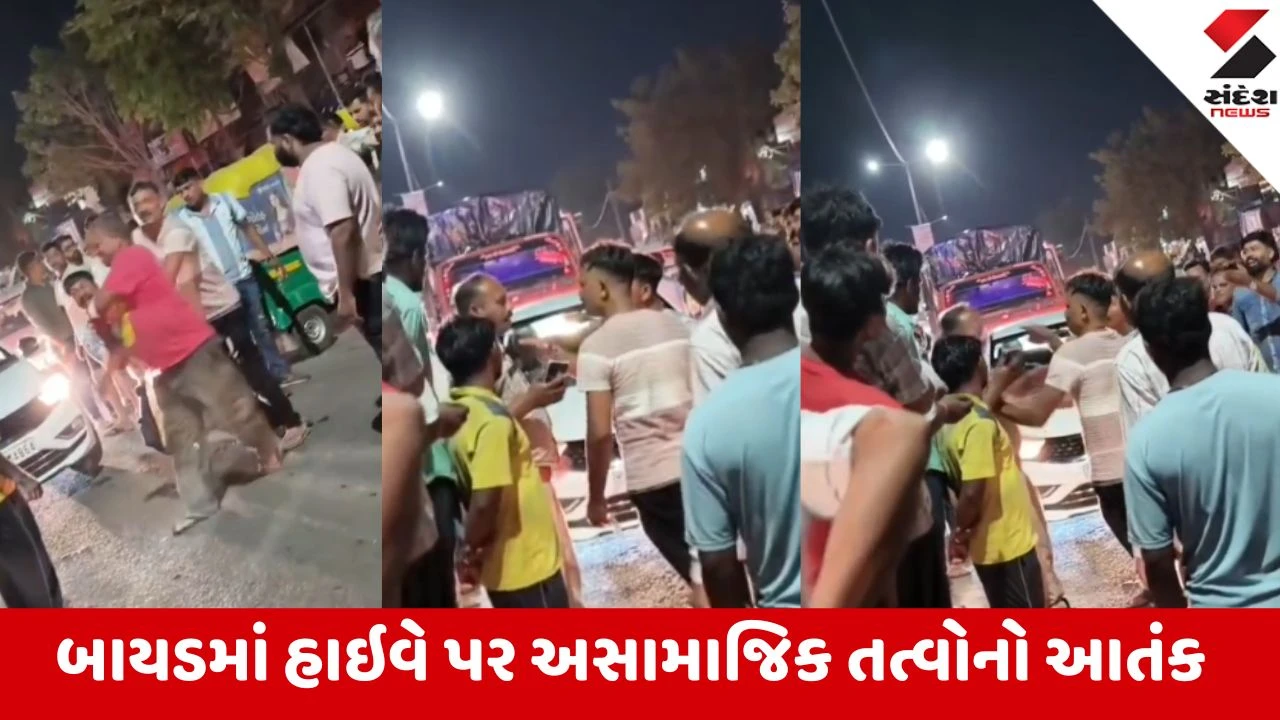 Aravalli: હાઇવે પર રિક્ષા આડી રાખી અસામાજિક તત્વોનો આતંક, શાંત પાડવા ગયેલી પોલીસ સાથે કરી ઝપાઝપી