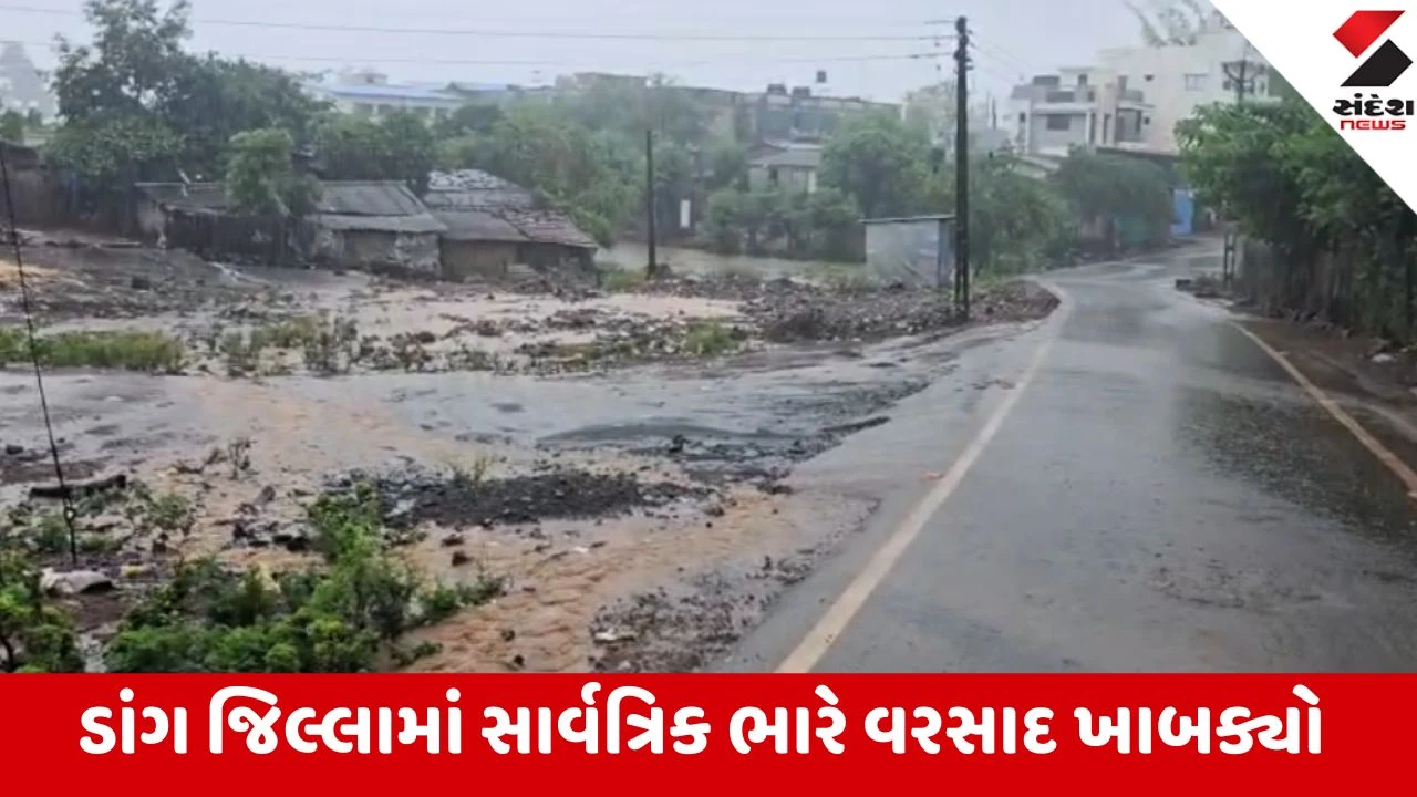 Dang Rain: આહવામાં 3 ઇંચ વરસાદ, ભારે વરસાદના પગલે નદીઓમાં પૂર જેવી સ્થિતિ