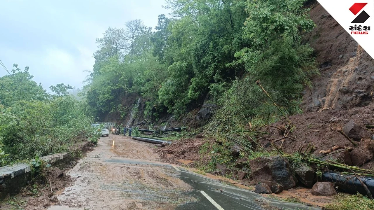 Dang News: Landslide Debris Cleared on Ahwa-Saputara Highway, Traffic Restored