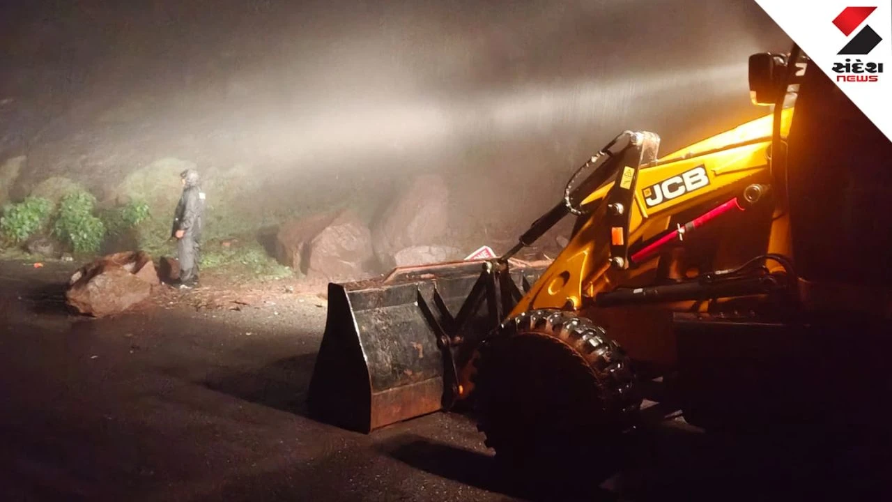 Dang News: Landslide Debris Cleared on Ahwa-Saputara Highway, Traffic Restored