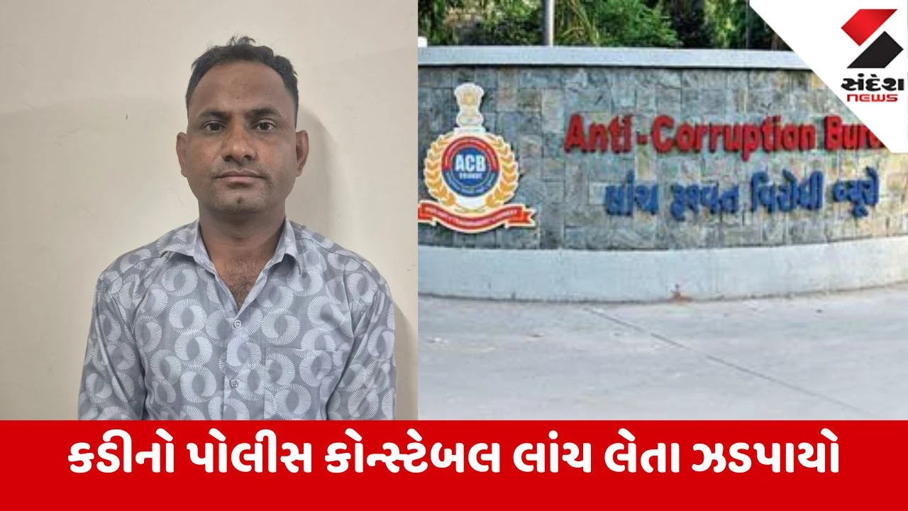 Mehsana: કડીનો પોલીસ કોન્સ્ટેબલ અમીન શેખ 80,000ની લાંચ લેતા રંગેહાથ ઝડપાયો