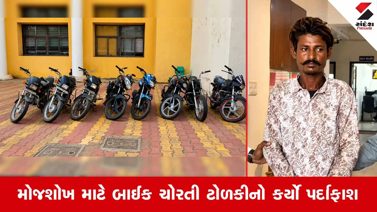 Aravalli News: LCB પોલીસે બાઈક ચોરીના રેકેટનો કર્યો પર્દાફાશ, 9 બાઈકો કબ્જે કરી બે આરોપીઓની કરી ધરપકડ